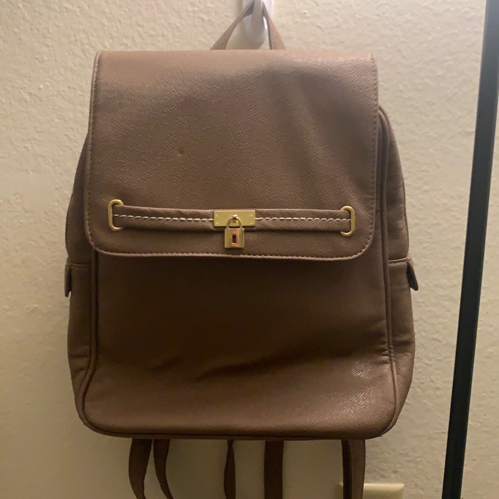 Cute tan backpack from South Korea.